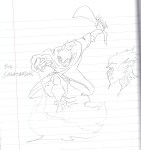 A concept of the old world style lizards relating to fire