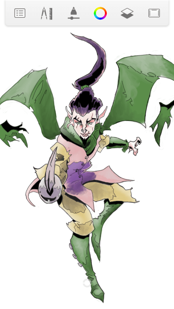 Elf with rapier and scarf