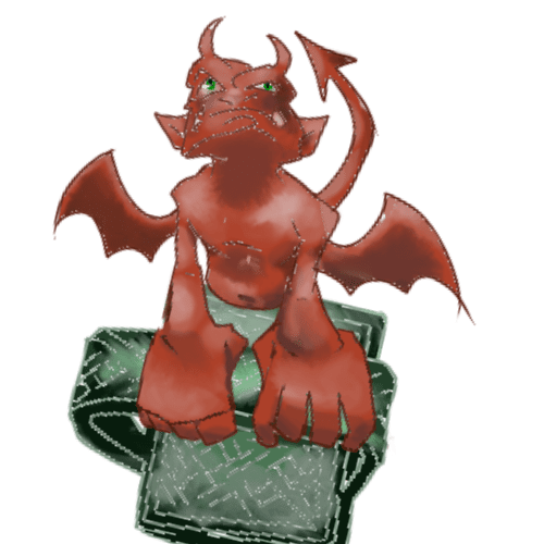 imp carrying a basket